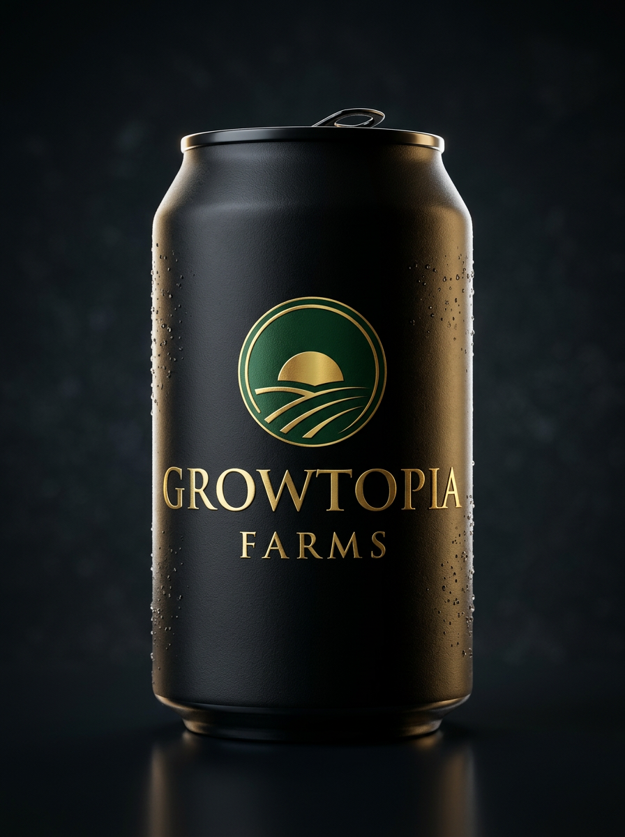 Growtopia Farms sparkling cannabis beverage can